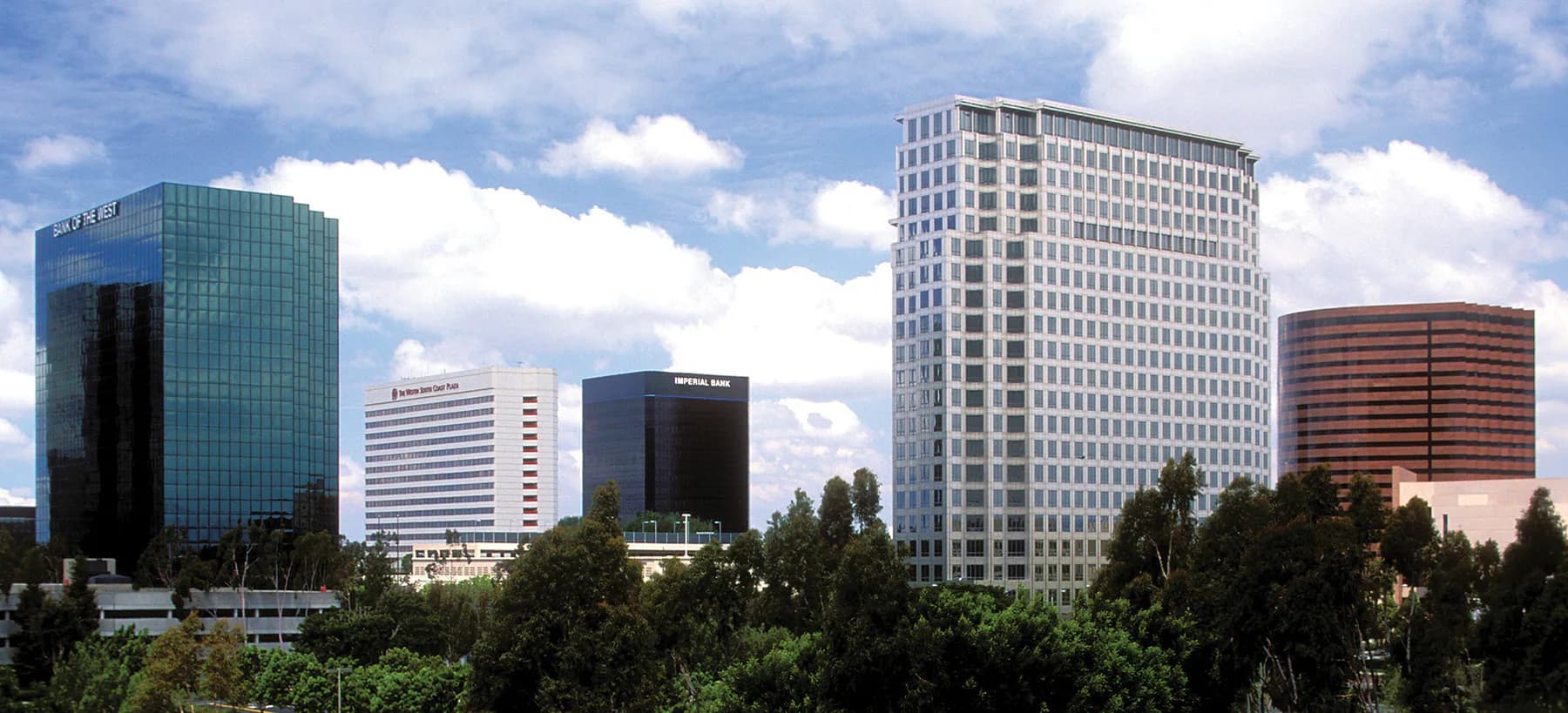 Office towers in the South Coast Metro district