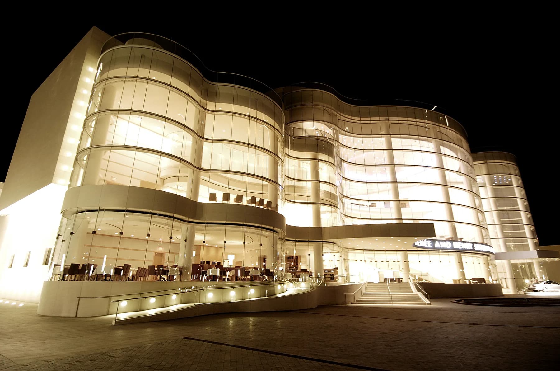Illuminated Segerstrom Concert Hall in Costa Mesa